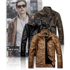 Men's Classic Motorcycle Leather Jacket