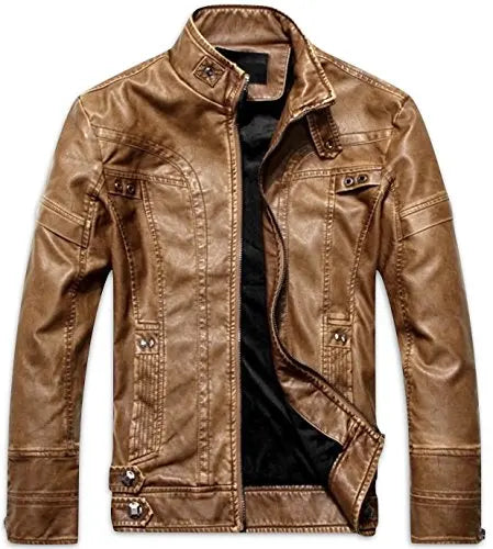 Men's Classic Motorcycle Leather Jacket