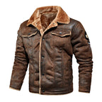 Men's Fleece Lined Leather Jacket