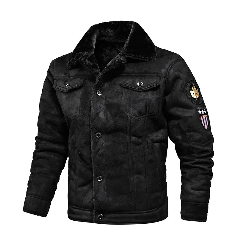 Men's Fleece Lined Leather Jacket