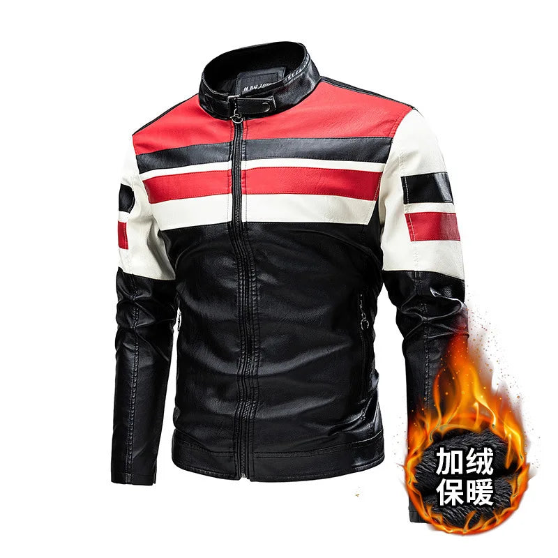 Men's Slim Fit Moto Leather Jacket