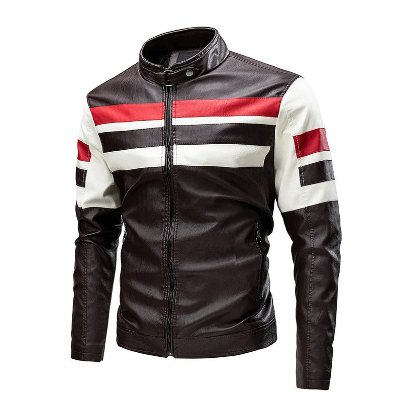 Men's Slim Fit Moto Leather Jacket