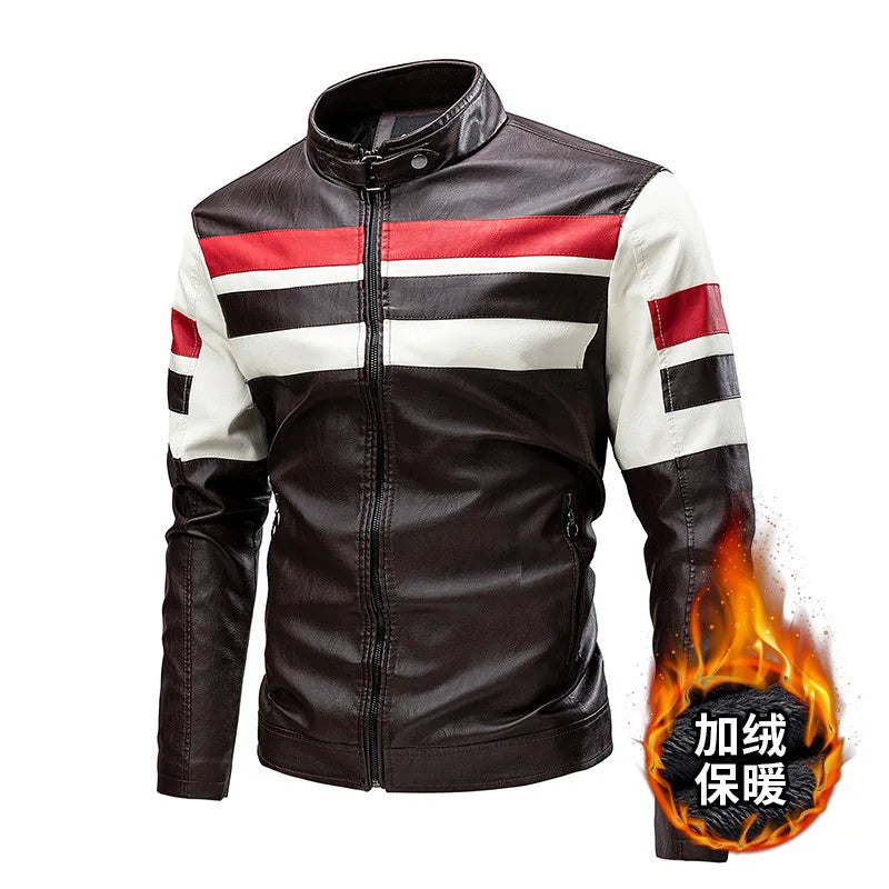 Men's Slim Fit Moto Leather Jacket