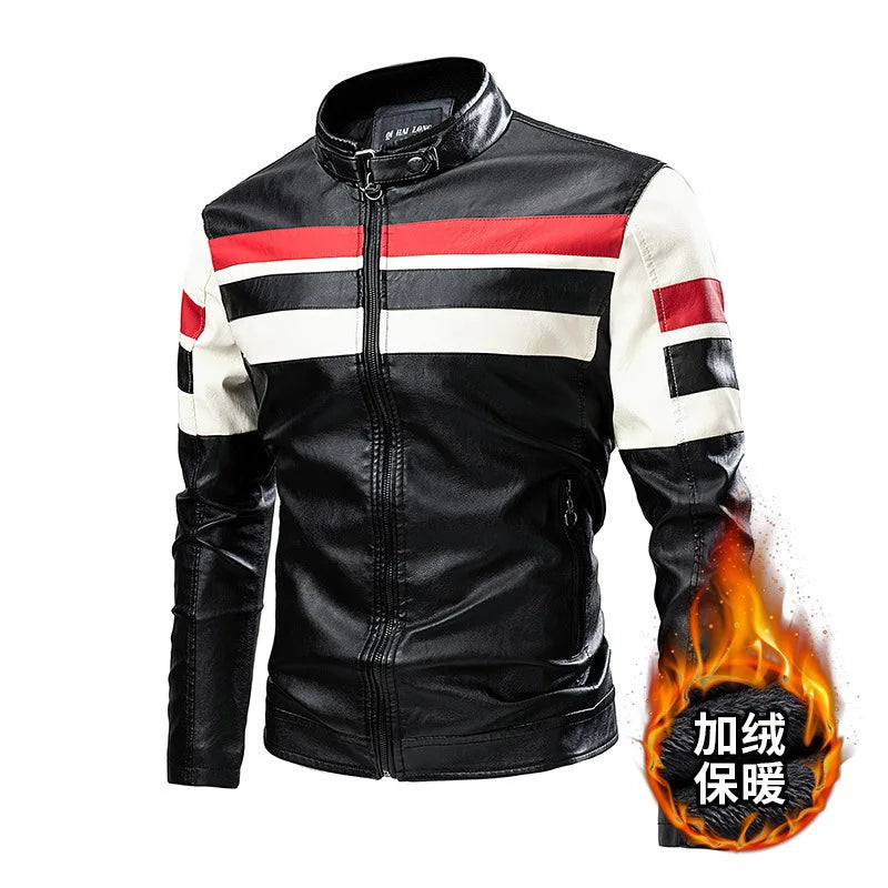 Men's Slim Fit Moto Leather Jacket