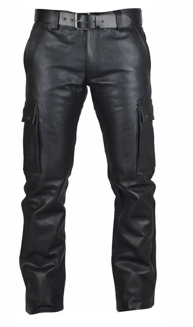 Men's Faux Leather Punk Pants