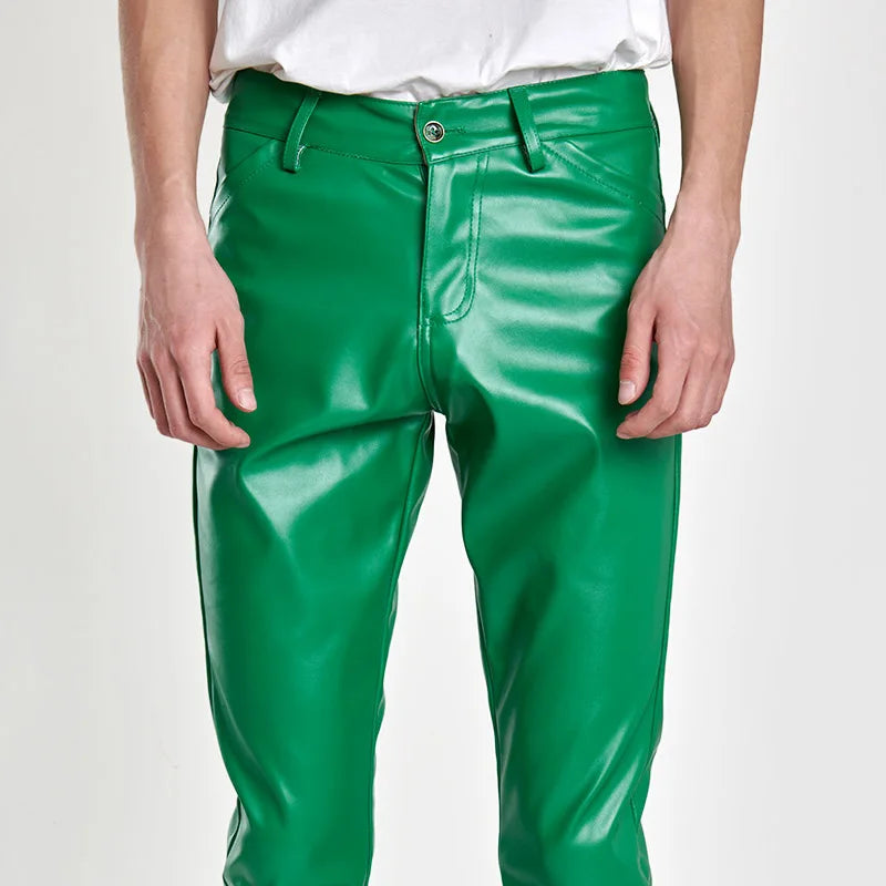 Men's Slim Fit Leather Pants