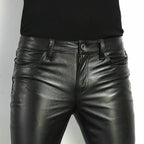 Men's Slim Fit Leather Pants