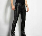 Men's Slim Fit Leather Pants