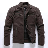 Men's Vintage Fleece Leather Jacket