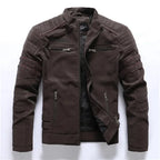 Men's Vintage Fleece Leather Jacket