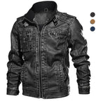 Men's Vintage Leather Biker Jacket