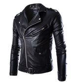 Men's Biker PU Leather Jacket