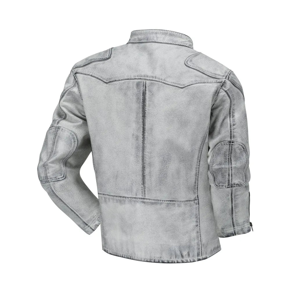 Men's Vintage Distressed Leather Jacket