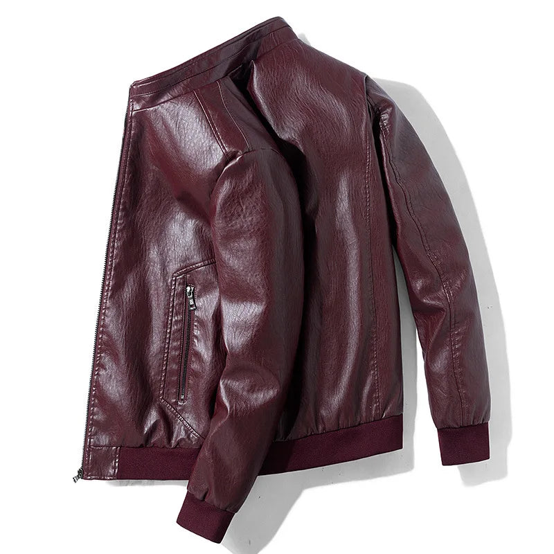 Men's PU Leather Motorcycle Jacket
