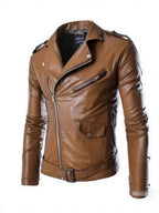 Men's Biker PU Leather Jacket