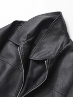 Retro Faux Leather Moto Jacket
