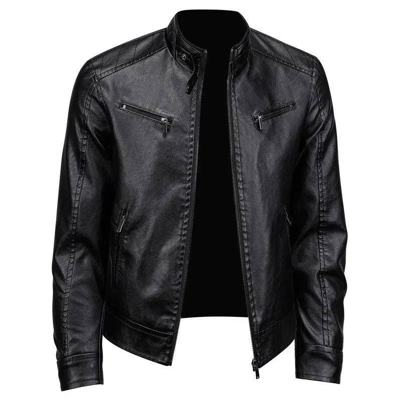 Men's Slim Motorcycle Leather Jacket