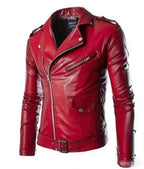 Men's Biker PU Leather Jacket