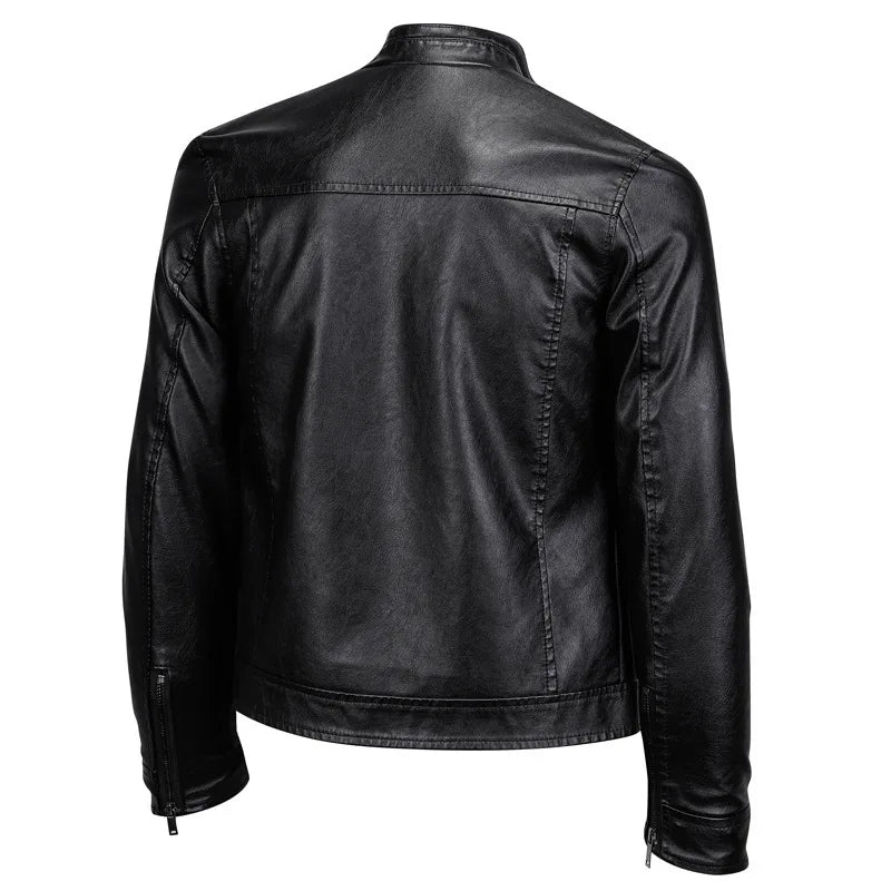 Men's Slim Motorcycle Leather Jacket