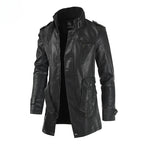 Men's Winter Fleece Leather Jacket