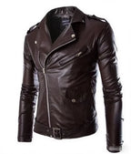Men's Biker PU Leather Jacket