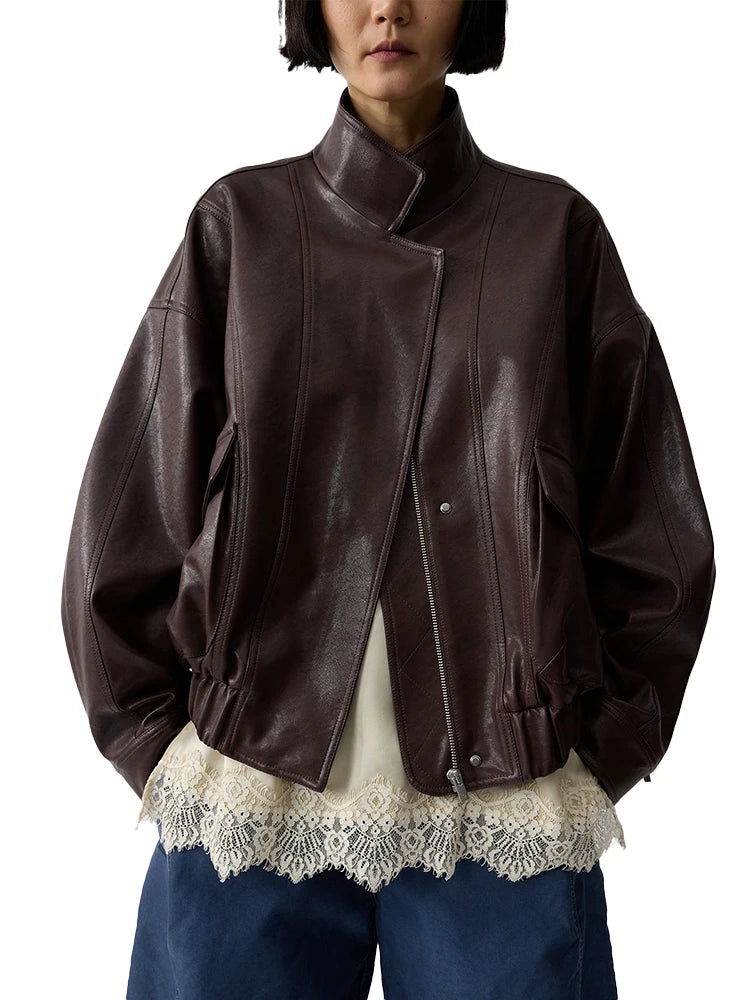 Women's Brown Leather Jacket