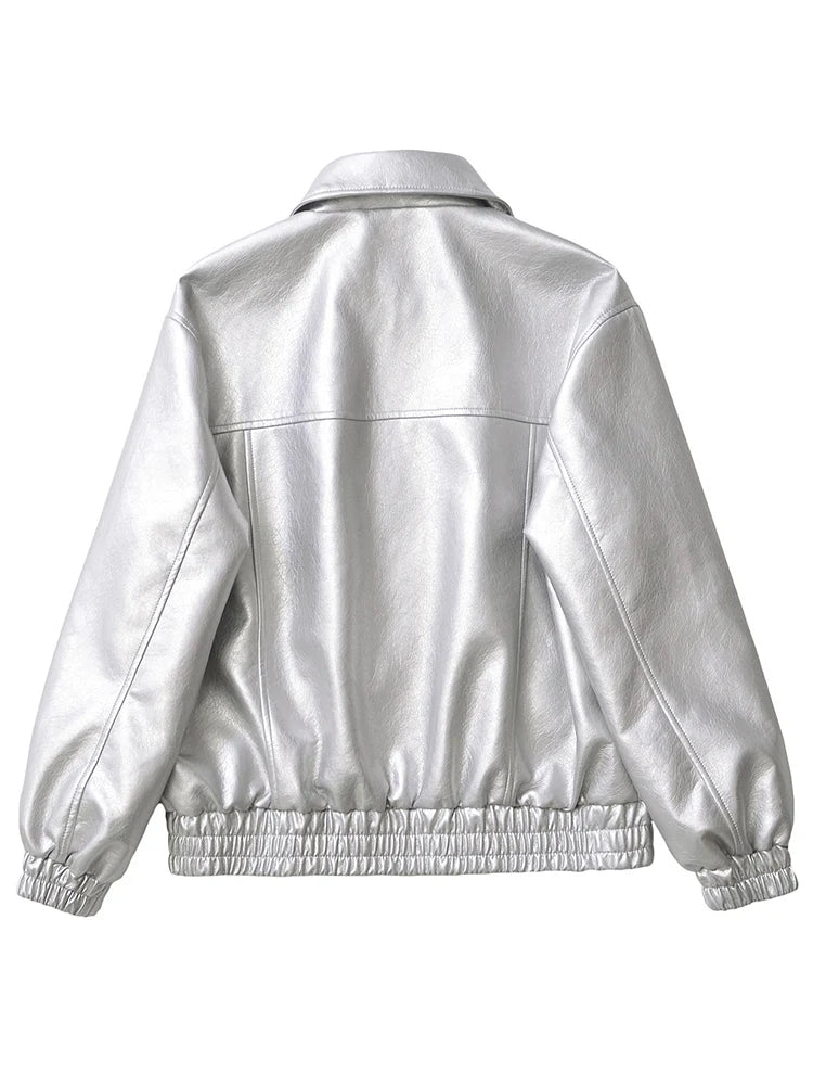 Retro Faux Leather Moto Jacket