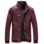 Men's PU Leather Motorcycle Jacket
