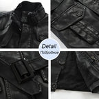Men's Winter Fleece Leather Jacket