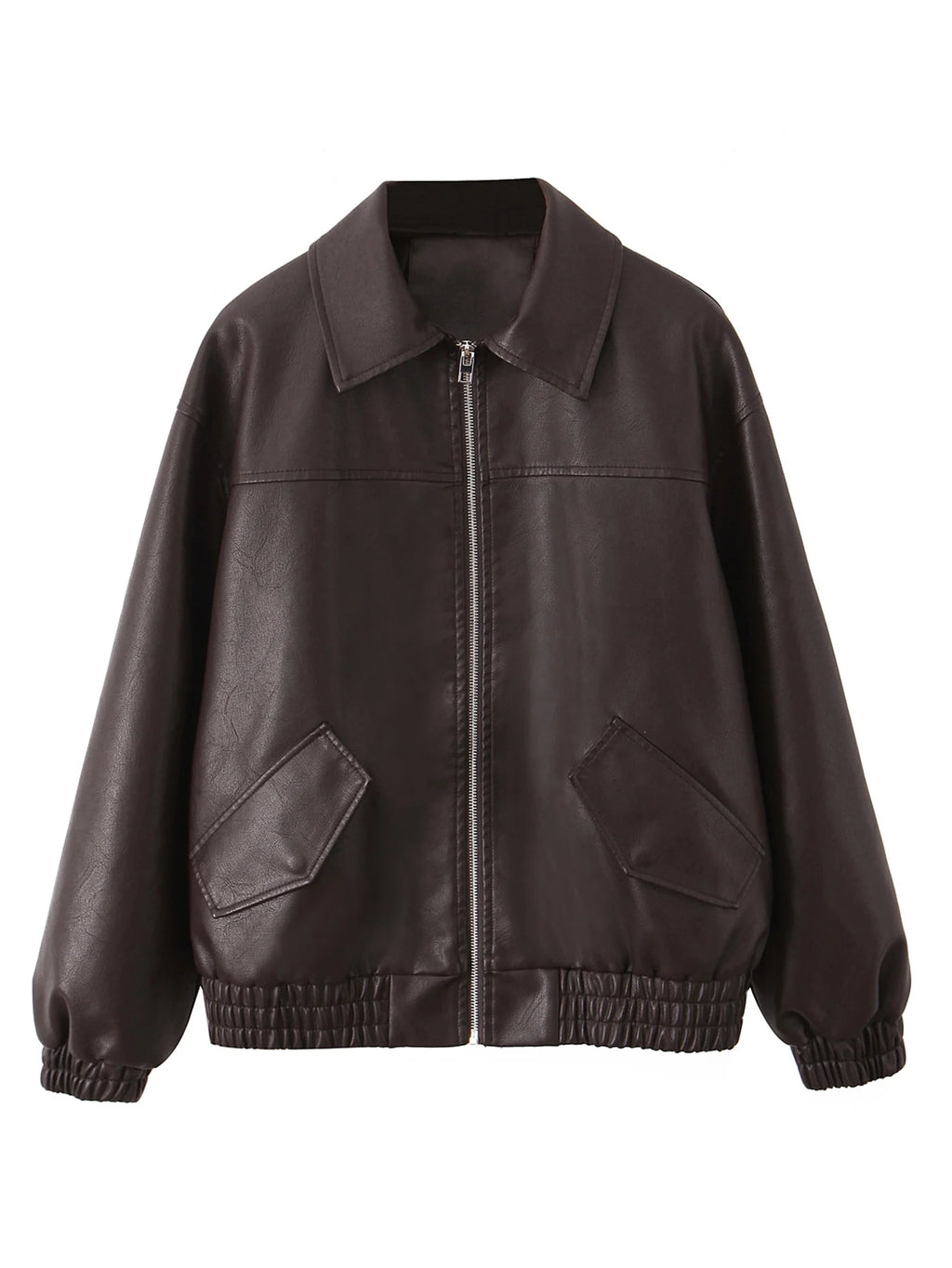 Retro Faux Leather Moto Jacket
