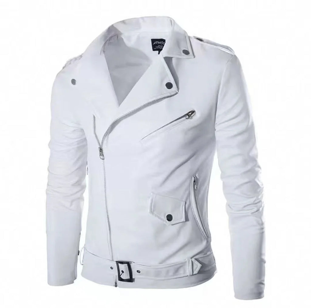 Men's Biker PU Leather Jacket
